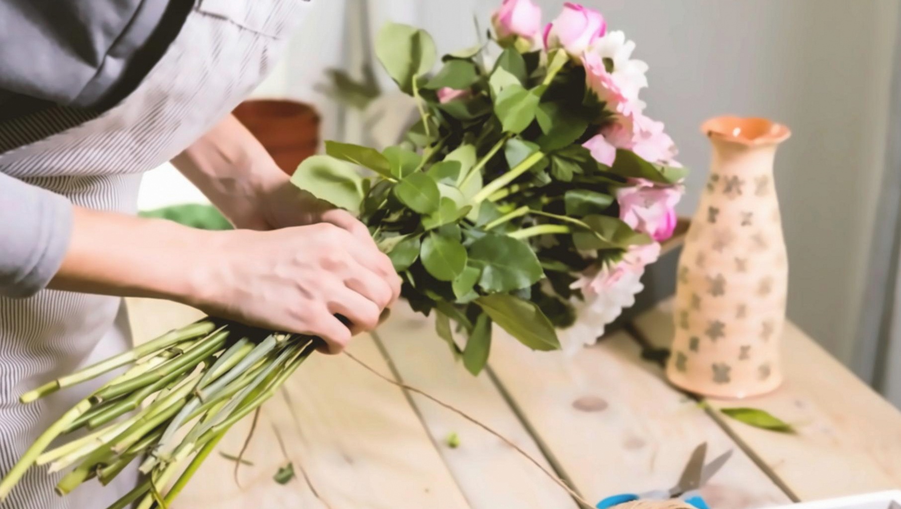 Détail d'un bouquet style naturel
